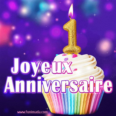 Joyeux anniversaire 1 an GIF